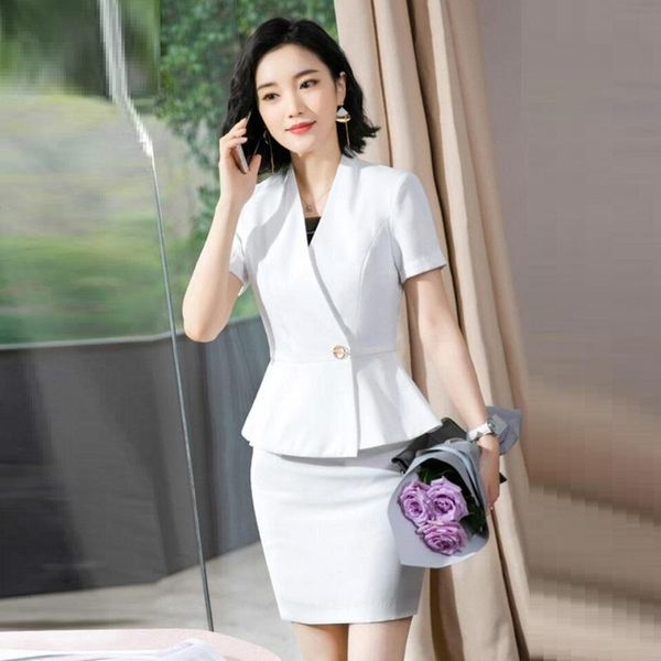 

two piece dress dd2674, White