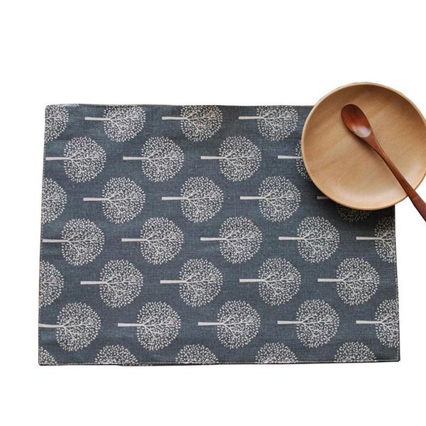 

table runner set of 4 rustic tree placemats cotton linen pattern washable floral