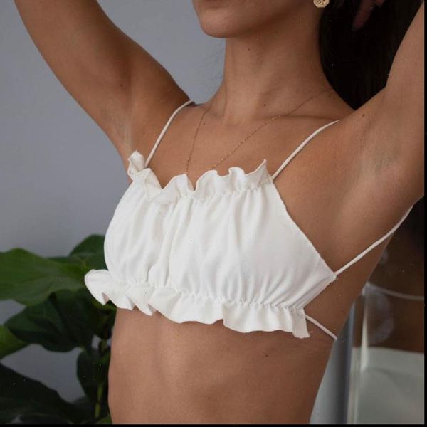 

women cami summer crop wpmen camis fashion hollow out skinny backless drawstring female club bodycon solid camisole, White