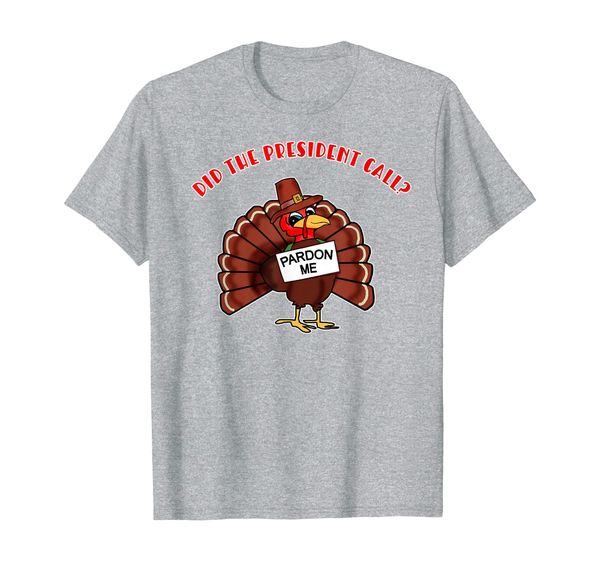 

presidential pardon funny thanksgiving turkey t-shirt, White;black