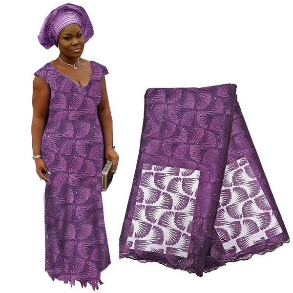 

ribbon african lace fabric with beads french embroidery tulle voile nigerian net for wedding, Pink;blue