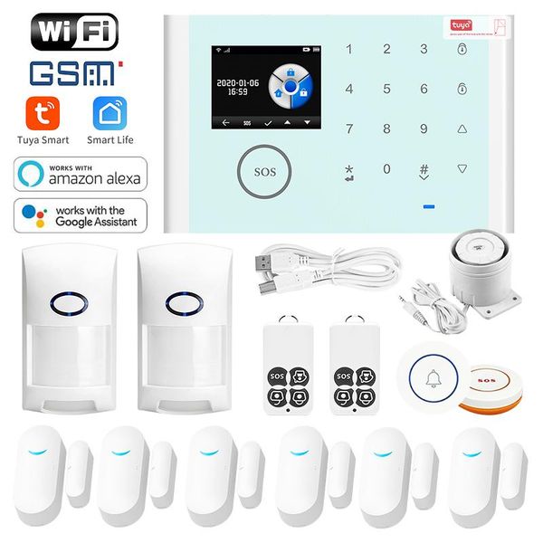

smart home control wifi gsm security system kit app with auto dial motion detector sensor burglar wireless alarm