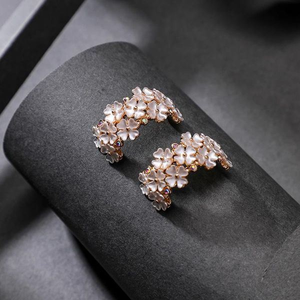 

dangle & chandelier korean dongdamen earrings, light luxury, girl mori super fairy flower fresh, sweet and lovely style, Silver