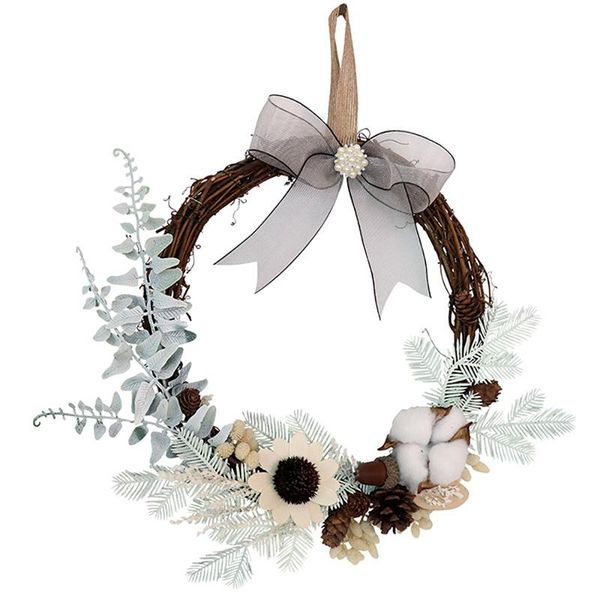 

artificial pinecone mulberry fruit cotton wreath for front door wall window wedding party farmhouse garden home decor