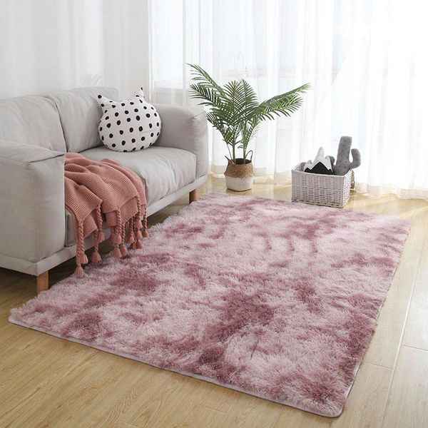 

carpets grey carpet tie dyeing plush soft for living room bedroom anti-slip floor mats water absorption rugs