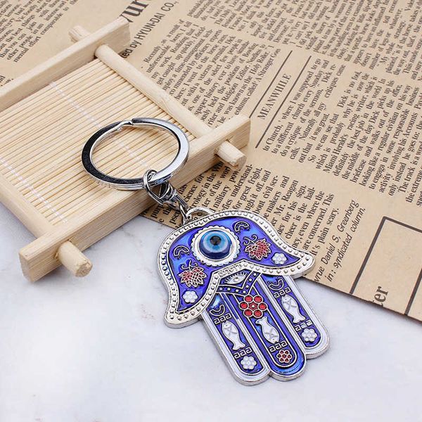 

lucky eye hamsa hand keychain evil drop oil lobster clasp fashion jewelry