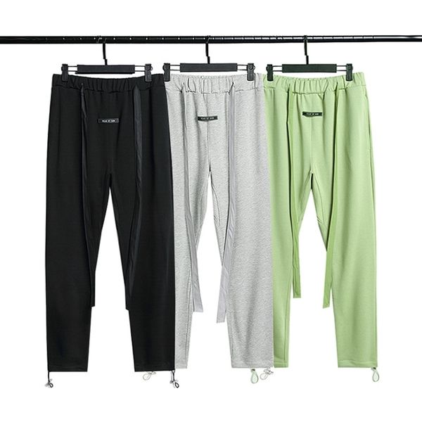 

2021ss sijichao brand new fog high street simple casual men's and women's terry pants, Black