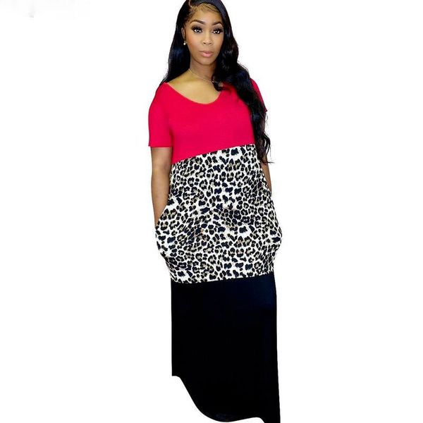 

ethnic clothing short sleeve summer long maxi dress african dresses for women casual dashiki vintage print parchwork bodycon robe longue fem, Red