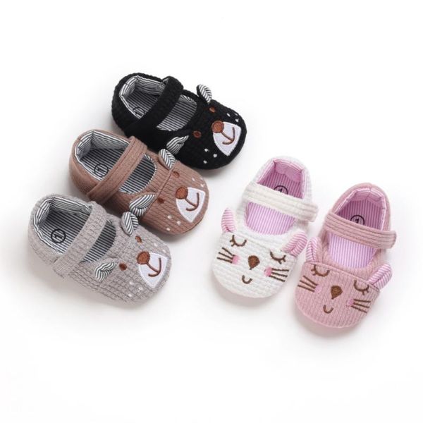 

athletic & outdoor born toddler baby boy girls shoes infant cartoon soft sole first walkers non-slip animal crib warm, Black