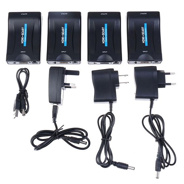 

audio cables & connectors 1080p to scart converter hd receiver tv dvd upscale