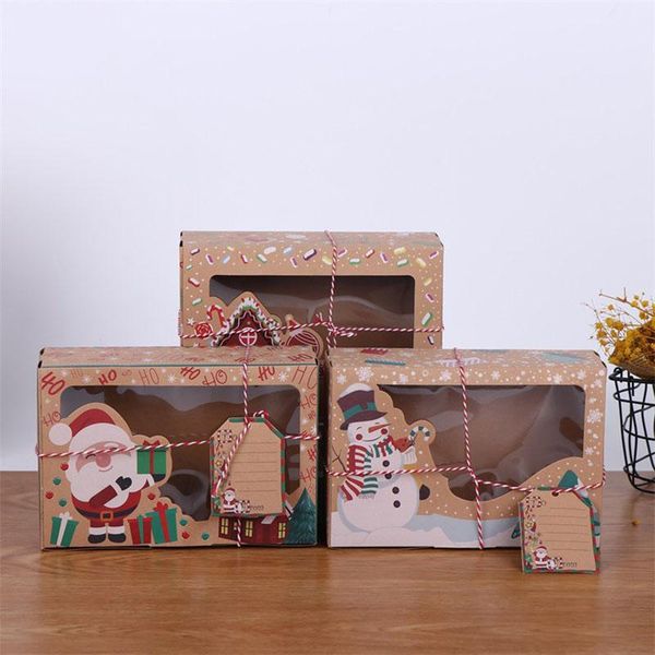 

jewelry pouches, bags kraft paper boxes merry christmas gift box food candy cookies packaging bag for party supplies year xmas decoration, Pink;blue