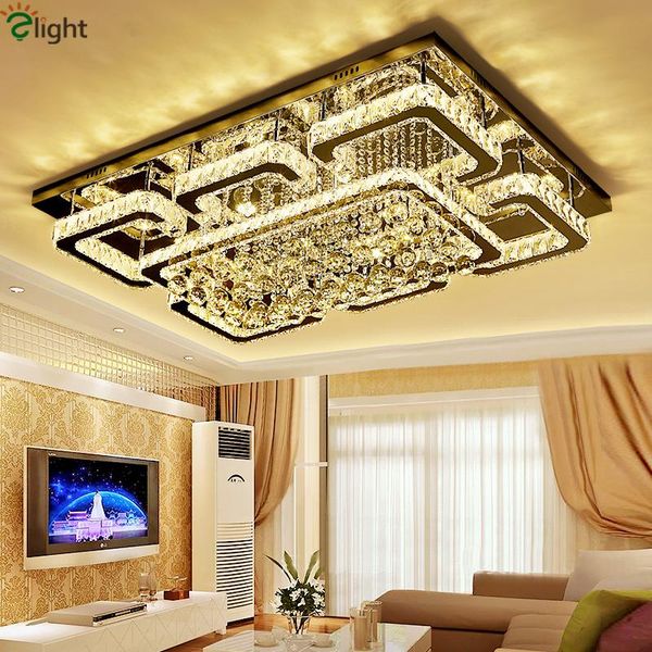 

chandeliers modern dimmable lustre chandelier rectangle luminaria led k9 crystal ceiling lighting lamparas fixtures