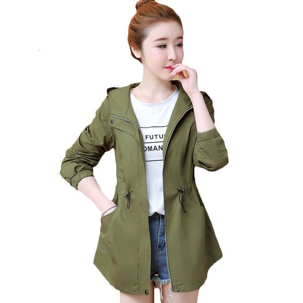 

wool spring autumn green army loose size big slaughtered coat belt cord with casual jacket female tool lq627 xkwj, Black