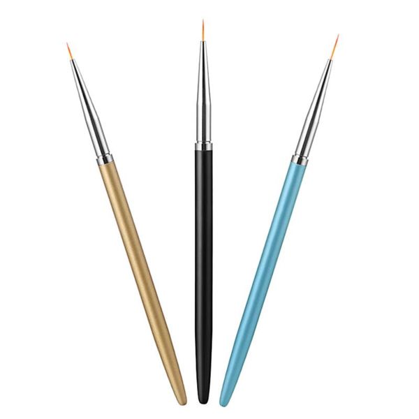 

nail brushes 3pcs manicure pen art drawing pens carving plotting brush tools, Yellow