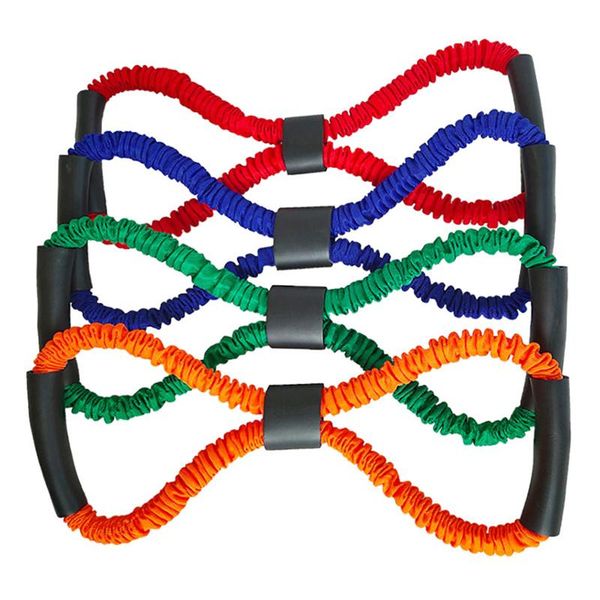 

yoga gum fitness resistance 8 word chest expander rope workout muscle rubber elastic bands for sports exercise y6 stripes