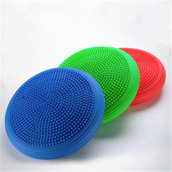 

double massage ball inflatable yoga disc cushion non-slip mat fitness exercise training pad wheel stability equipment balls