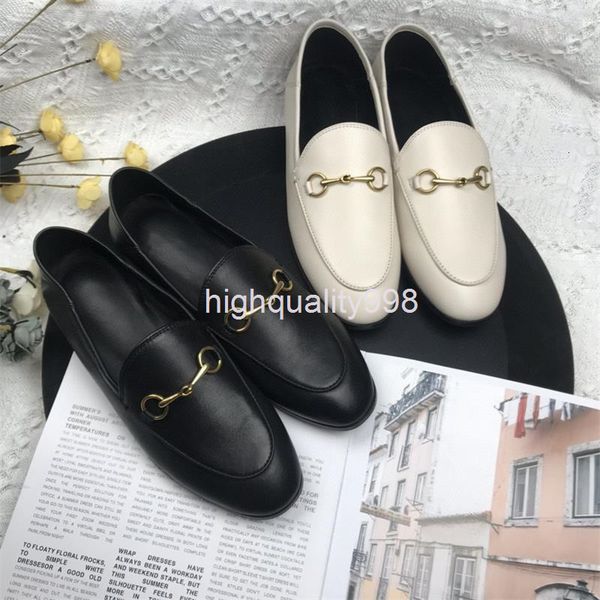 

sandals spring casual shoes with single title and leather sole, Black