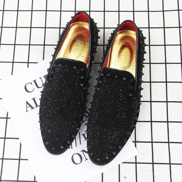 

fashion men's business dress shoes classic leather suits slip on casual men oxfords, Black
