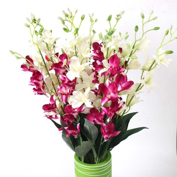 

orchid artificial flowers diy butterfly cloth fake bouquet party wedding decorations decorative & wreaths