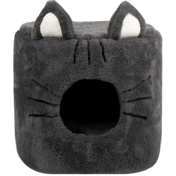 

cat beds & furniture tent house bed soft plush kennel puppy cushion for small dogs cats nest winter warm cute sleeping cat's pet suppli