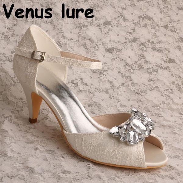 

dress shoes crystal lace heels mary jane wedding ivory strap for bride, Black