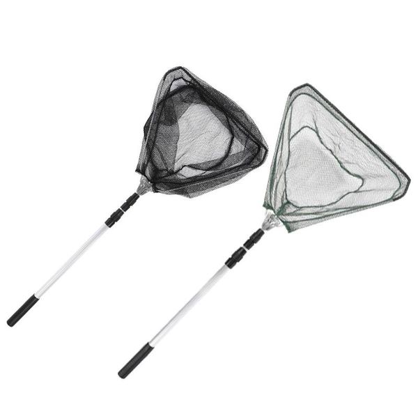 

mesh fishing folding landing net extensible aluminum alloy fish catch accessories