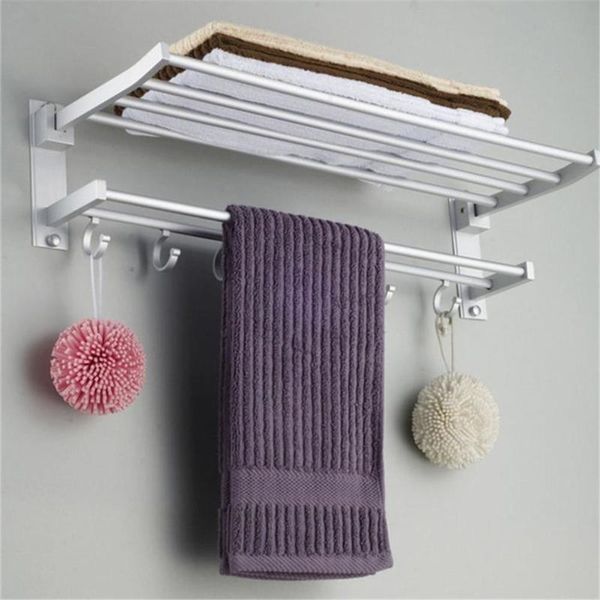 

towel racks 2-tier bathroom ra holder wall mount el toilet shower organizer