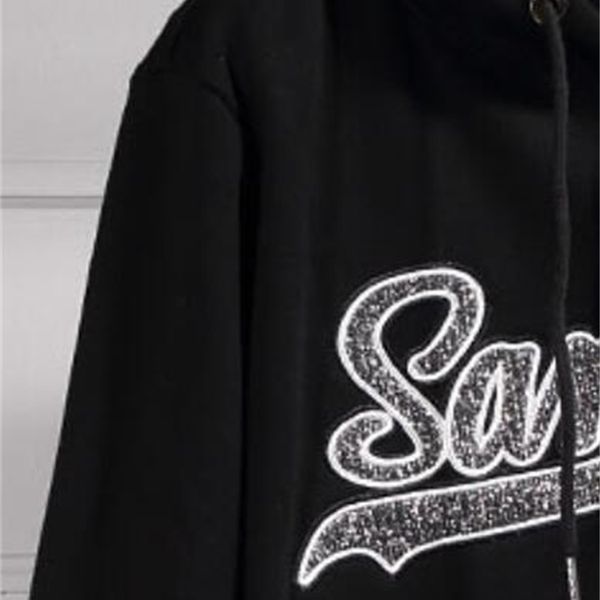 

hoodies 2021 autumn and winter lace collar age reduction wild letter casual women hoodie 2 colors ht9x, Black