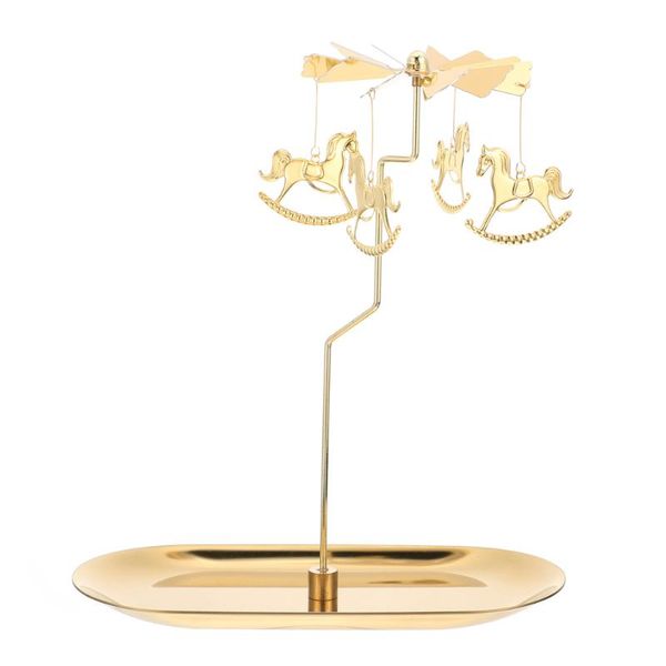 

candle holders golden carousel holder household ornament iron art