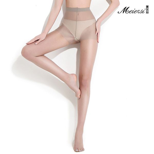 

meier women's thin 10d anti hook core wrapped silk pearlcent soft bright flash stockings orcent color, Black;white