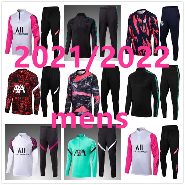 

22 21 mens soccer tracksuit chandal futbol survetement foot jerseys 2021 2022 men trainers football jersey training wear jacket 102, Black