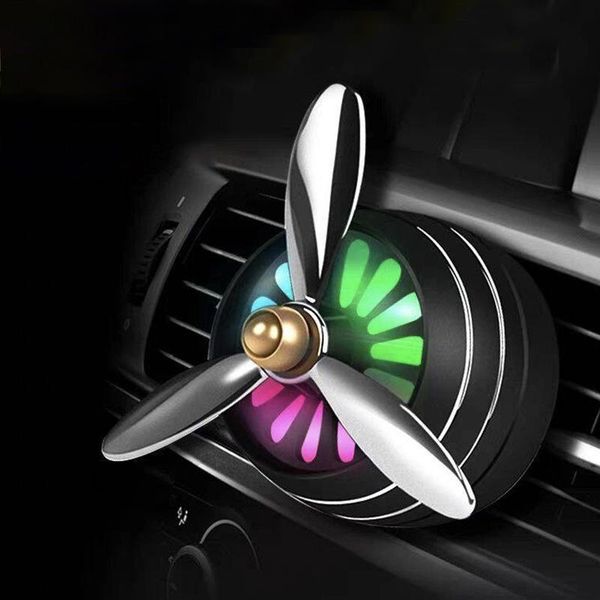 

car air freshener mini led smell conditioning alloy auto vent outlet perfume clip fresh fragrance atmosphere light