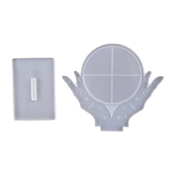 

mirrors 3d handmade diy crystal epoxy resin mold hand shaped makeup mirror desksilicone crafts