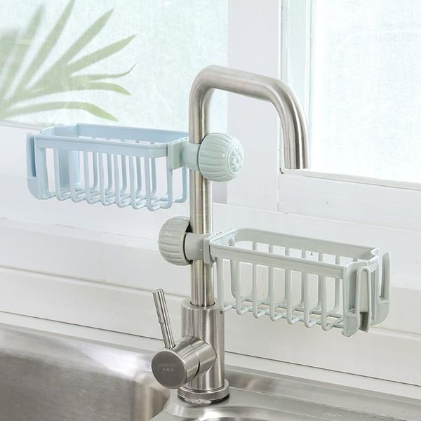 

kitchen storage & organization home accessories sink faucet sponge soap cloth drain rack organizer holder shelf hanging punch