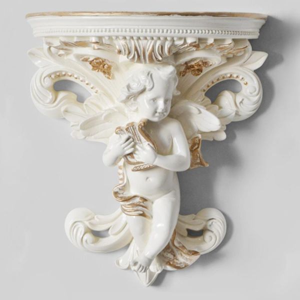 

vases shelf flower pot cupid living room corbel angel shape wall hanging art crafts garden stereoscopic home decoration plaster rococo