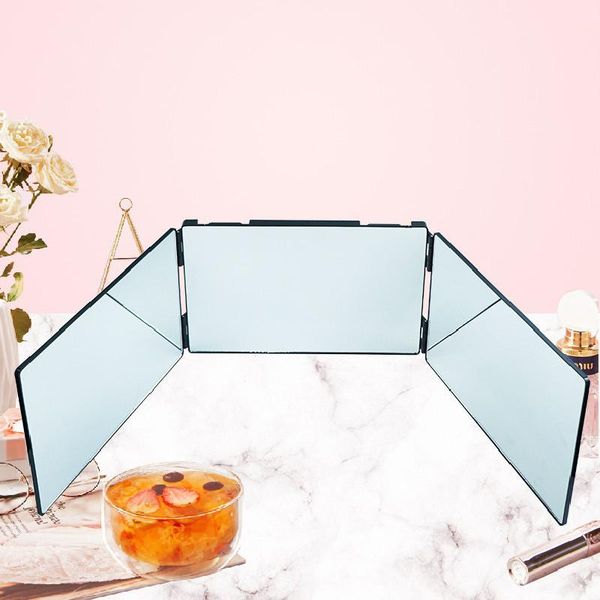 

compact mirrors hair salon, hairdressing and led mirror, double-sided makeup three-sided folding rear-view mirror