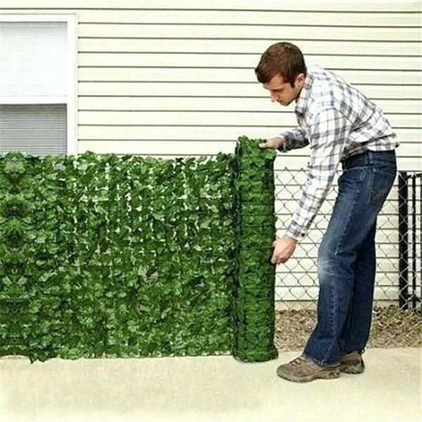 

decorative flowers & wreaths 0.5*1m garden plant fence artificial faux green leaf privacy screen panels rattan outdoor hedge home decora