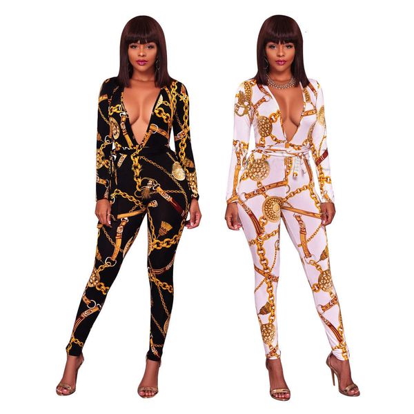 

2021 oversize standard fashion zipper print women's jumpsuit, Black;pink