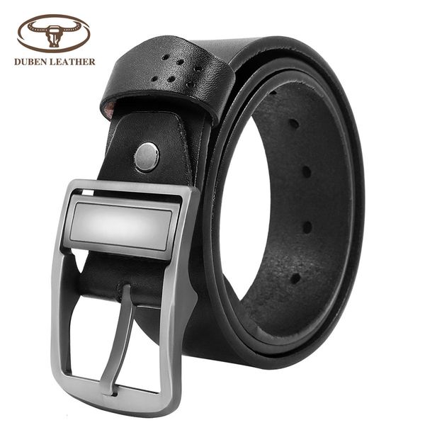 

leather and cow leather men's rotary pin buckle belt casual jeans 529, Black;brown