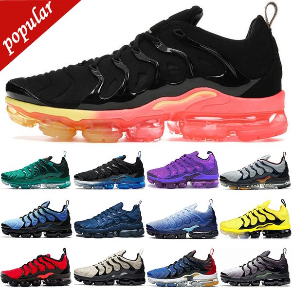 

wholesale tn plus running shoes for men women triple black white cherry fresh atlanta hyper blue 046 bred pure platinum mens trainers sport