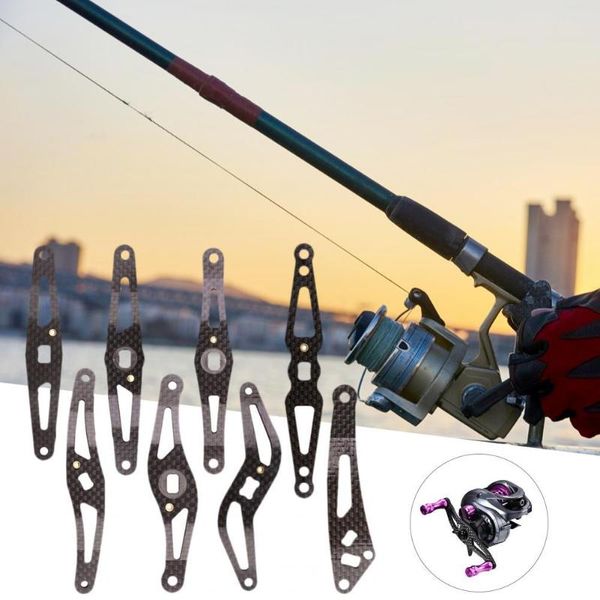 

anti-corrosion carbon fiber knob rocker grip fishing reel handle diy micro-drum drop wheel replacement tackle tool baitcasting reels