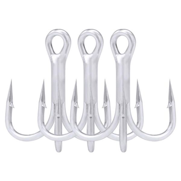 

50pcs sharp triple anchor hook treble fishing hooks lure special barbed fishhooks sea ice lake boat raft