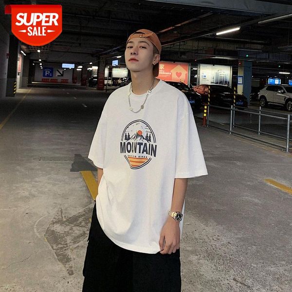 

hong kong style loose short-sleeved men's street big size t-shirt ins trend 300 kg summer body korean half sleeve #j60e, White;black