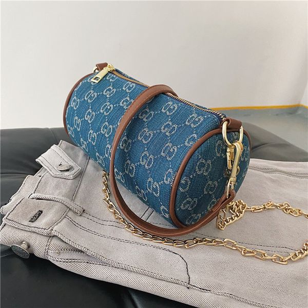 

designer handbags chain small women's 2021 summer new fashion letter one shoulder armpit net red messenger cylinder bag