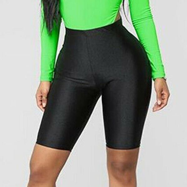 

skinny running sports short compression womens legging fitness strechy high waist solid pure color hip lift jeggings polyester j2p, Black