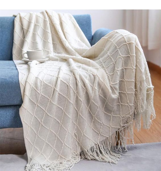 

blankets nordic knitted throw thread blanket on the bed sofa plaid travel tv nap soft towel tapestry valentine's day