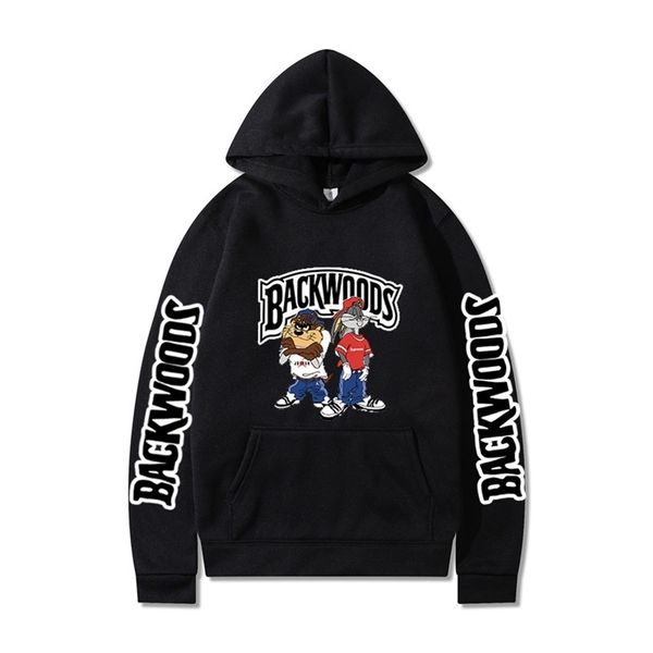 

fashion 2021 new backwoods print casual sports hoodie pullover, Black