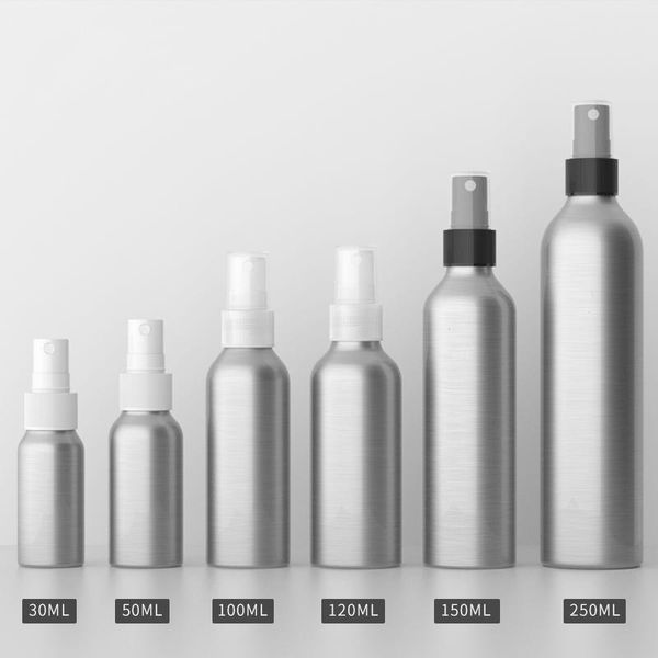 

storage bottles & jars 30ml 50ml 100ml 250ml mist spray aluminum bottle travel with sprayer pump empty cosmetic container perfume