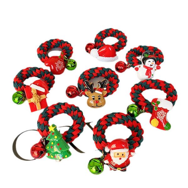 

girls hair accessories tie christmas kids hairbands bands headbands childrens scrunchies cute cartoon accessory b8877, Slivery;white