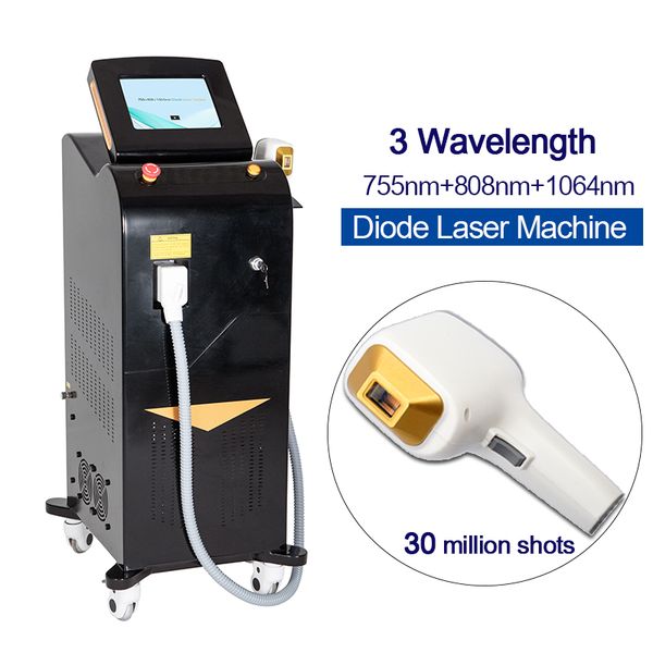 

painless 808 diode laser permanent hair removal machine skin rejuvenation diodo depilacion equipment, Black
